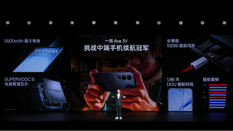 中端手机“八冠王”：一加 Ace 3V正式发布，售价1999元起