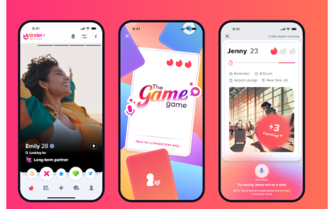 ​Tinder 推出 AI 互动游戏，帮助用户提升调情技巧！