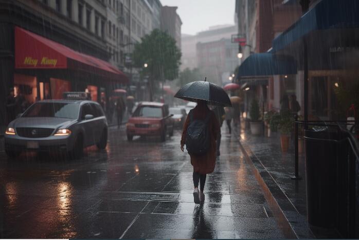 下雨 街道 行人 (1)