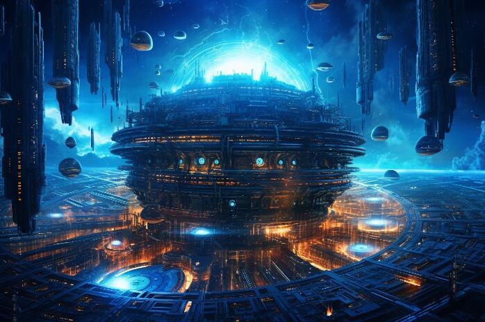 元宇宙 科幻 赛博朋克 绘画 (1)大模型